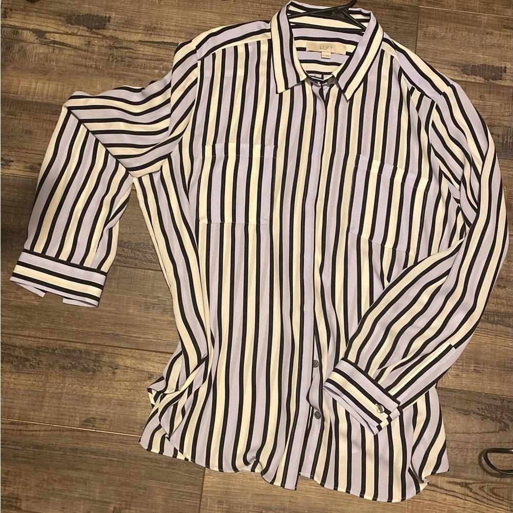 Loft Long Sleeve Blouse button down top